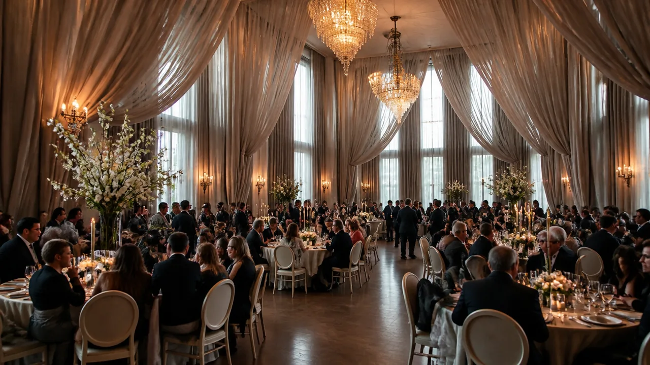 Pair 1: the same ballroom, filled two ways
