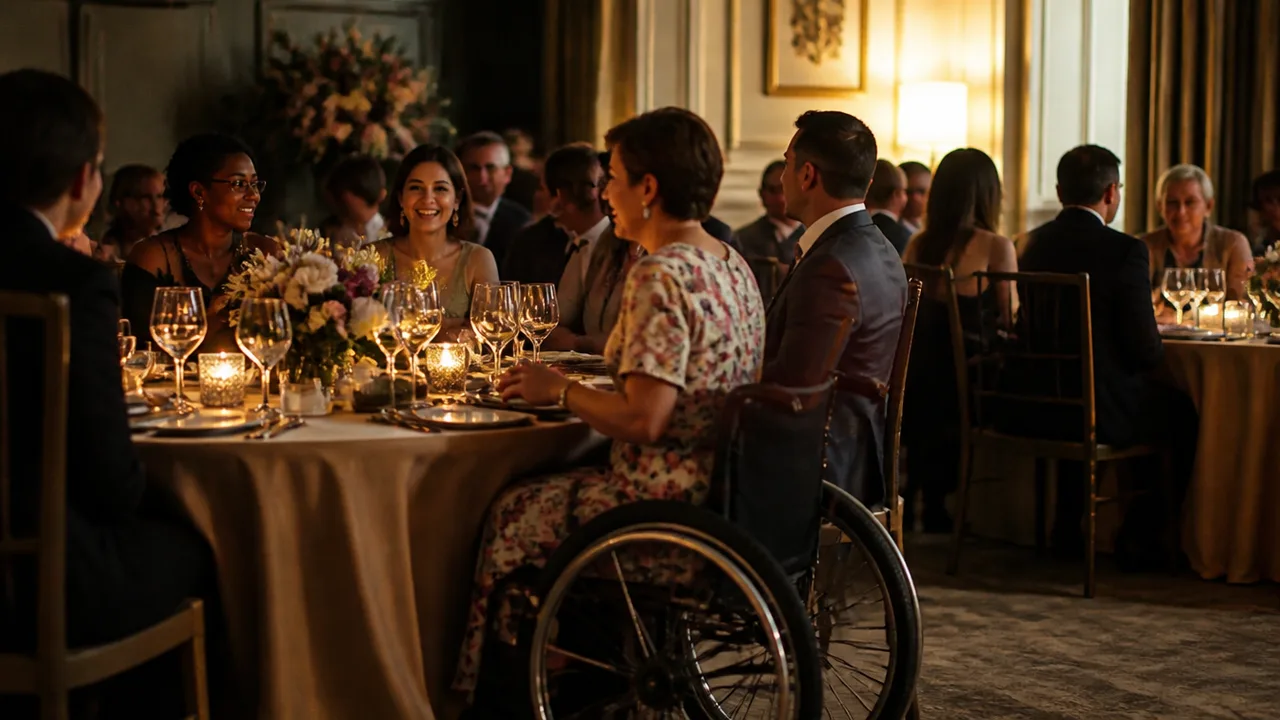 An accessible place at the table, not a table by itself