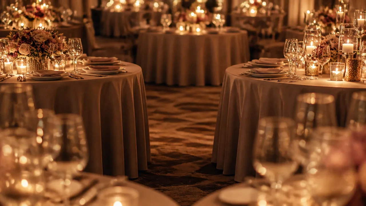 1. gap between two round table edges