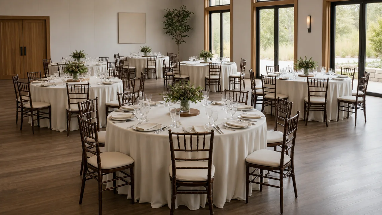 Seat counts by round table diameter